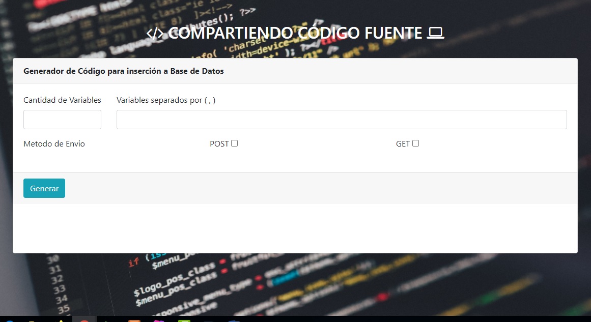 Generador de Códigos CRUD
